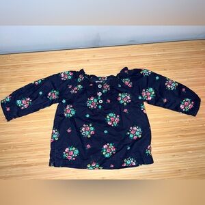 Carter's Navy Floral Kids Blouse